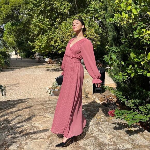 Zara Pleated Midi Dress New - Picture 2 of 9